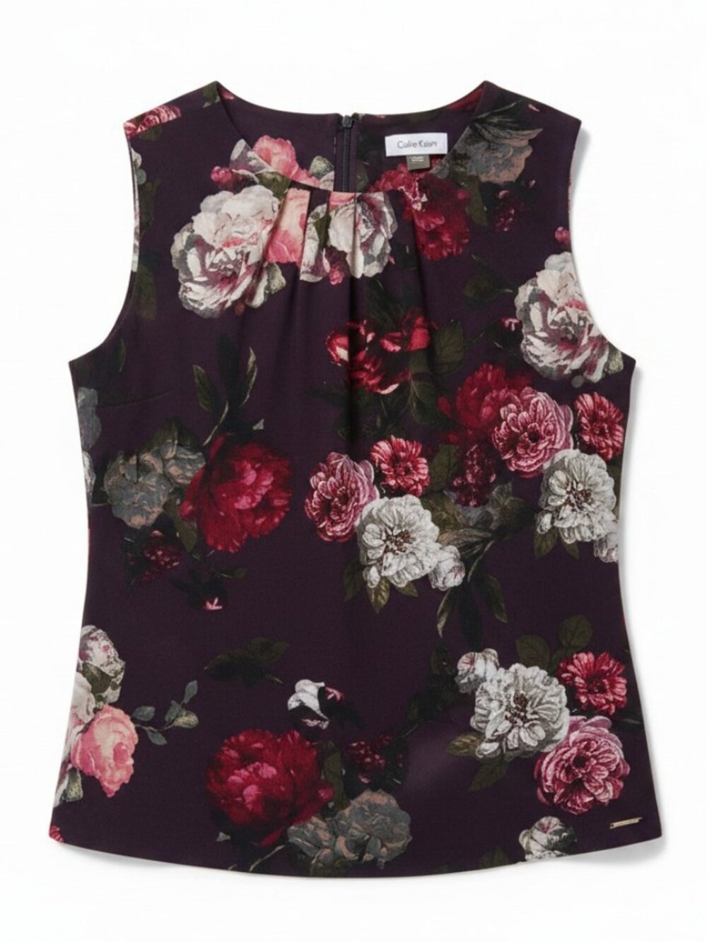 Free Shipping Calvin Klein Floral Sleeveless Blouse